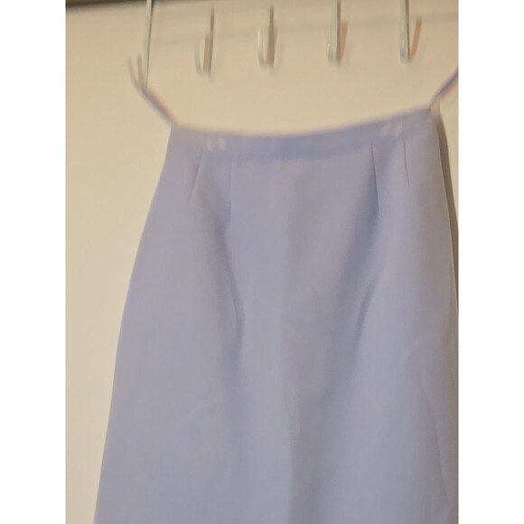 Vintage 9Os Kasper ASL Baby Pastel Blue Embroidery Solid Pint Midi Skirt W/Top - Picture 9 of 9